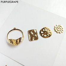 8pcs Alloy Pendant DIY Earrings Jewelry Accessories Handmade Materials Fashion Fine Ring Irregular Minimalism 2024 - buy cheap