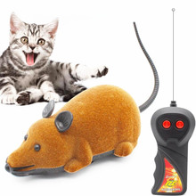 Brinquedo interativo de pelúcia para gatos, ratos de pelúcia, controle remoto sem fio, brinquedo para animais de estimação, rato de brinquedo eletrônico rc divertido 2024 - compre barato