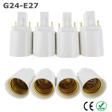 10X White G24 to E27 Adapter Light Holder ABS Pin Bulbs G24 Holder Base Converter Holder 100-240V Converter G24 Holder 2024 - buy cheap