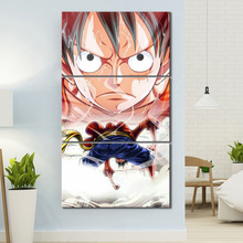 Simple Canvas Painting Prints 3 Piece Anime Monkey D. Luffy One Piece Home Decor Wall Art Modular Hang Pictures Poster Artwork 2024 - buy cheap