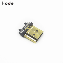 2 шт. HDMI Штекерная позолоченная пластина 19Pin Штекерный провод для припоя DIY соединители 2024 - купить недорого