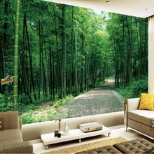 Bamboo Road Murales 3d Photo Wallpaper Painting Mural for Living Room Home Wall Decor Landscape Murals Custom Panneau Mural 3d 2024 - buy cheap