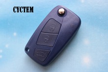 CYCTEM Clearance!! 3 Buttons Flip Remote Key Shell Case Fit For Fiat Punto Ducato Stilo Panda Car Alarm Cover Casing 2024 - buy cheap