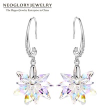 Neoglory Charm Snowflake Hook Star Dangle Earrings for Women Jewelry 2020 New Hot GJ Embellished with Crystals from Swarovski 2024 - buy cheap