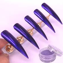 ZKO 1g Purple Mirror Nail Glitter Powder Manicure Nail Art Glitter Chrome Pigment Powder 2024 - buy cheap