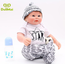 DollMai-Muñeca reborn de silicona para niño, juguete de bebé de 50cm, regalo para niño 2024 - compra barato