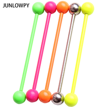 JUNLOWPY Surgical Steel 14G Industrial Barbell Plaint Plated 38mm Ear Bar Body Jewelry Fashion Tragus Earring Piercing Cartilage 2024 - buy cheap