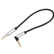 1 м короткий 3,5 мм Aux разъем позолоченный 90 градусов прямоугольный аудио кабель для автомобиля для iphone аудио кабель 2024 - купить недорого