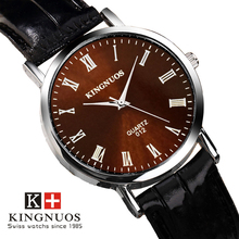 Relógio masculino quartzo, relógio de marca simples de marca na moda para homens, com pulseira de couro e sistema de dropshipping, 2020 2024 - compre barato