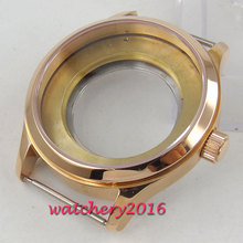 42 мм сапфировое стекло стальной розовый золотой чехол для часов eta 2836 Miyota 8205 8215 механизм 2024 - купить недорого