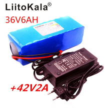 Bateria de lítio para bicicleta elétrica, 36v, 6ah, 500w, 18650, com caixa de pvc 2024 - compre barato