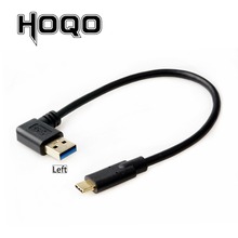 Левый угол USB 3,0 A Мужской USB-C Кабель 90 градусов левый Угловой USB 3,0 A к USB Type C кабель для синхронизации данных и зарядки для ПК HDD 2024 - купить недорого