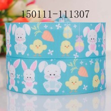 50 yards 7/8 " 22 mm Easter day cute rabbit pattern print grosgrain tape DIY handmade hairbow cartoon ribbon free shipping 2024 - buy cheap