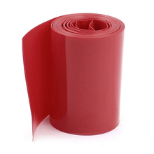 Cheapest 2M 50mm Width PVC Heat Shrink Wrap Tube Red for 2 x 18650 Battery 2024 - buy cheap