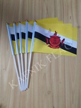 KAFNIK-Bandera de mano nacional con poste para decoración publicitaria, 14x21cm, envío gratis, 5 unidades 2024 - compra barato