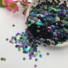 40g 5mm Brilliant Color Sequins Flat Round Paillette DIY Accessories High Quality Black AB Confetti Spangles 2024 - buy cheap