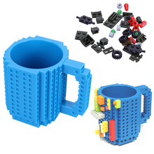 350ml Creative Milk Mug Coffee Cup Creative Build-on Brick Mug Cups Drinking Water Holder  Building Blocks Design Birthday Gifts 2024 - buy cheap