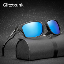 Glitztxunk-gafas de sol polarizadas para hombre y mujer, lentes cuadradas para conducir, Estilo Vintage, de lujo, marca de diseñador okulary 2024 - compra barato