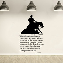 Horse Quote Wall Sticker Running Horse Wall Art Decal Home Decoration Horse Animal Vinyl Wallpaper Removable Vinyl Mural AY1768 2024 - buy cheap