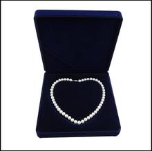 19x19x4cm velvet jewelry box long pearl necklace box gift box for double strings heart shape inside 2024 - buy cheap
