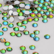 Diamantes de imitación de cristal plano de arco iris, no HotFix para decoraciones de Arte de uñas 2024 - compra barato