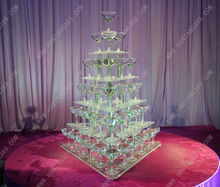 Torre de vino de boda, suministros para fiesta festiva, torre de champán arcrylic de cinco niveles 2024 - compra barato