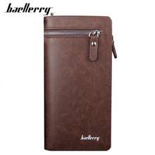 Baellerry Fashion Clutch Men Wallets Long Wristlet Clutch Bags Top PU Leather High Quality Brand High capacity portemonnee 2024 - buy cheap