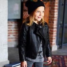 Spring Autumn New Kids PU Leather jackets Baby Boy Girl Clothes Fashion Zipper Motorcycle PU Coat Long Sleeve Outerwear Y599 2024 - buy cheap
