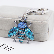 New Enamel Crystal Bee Charms keychain Key Holder For Woman Girls Handbag Car Hanging Accessories Jewelry Gift CH3503 2024 - buy cheap