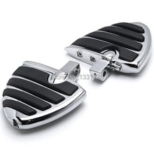 Chrome Wing Foot Pegs Rests For Honda 750 Shadow Ace/Aero/Spirit/Phantom/RS 2000-2013 (Rear) 2024 - buy cheap