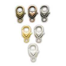5 Piece 6 Colors Smooth Heart Metal Lobster Clasps Connector Findings Jewelry Making Accessories DIY Handmade Crafts 27x14mm 2024 - купить недорого