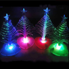 Kids led Night Light fiber optic christmas trees Night Light Holiday Festival Gift Mini Colorful color LED Small christmas tree 2024 - buy cheap