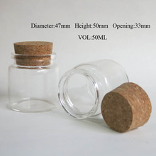 360 x 50ml Empty Clear Glass Bottles Vials with Cork 50cc Cork Stoppered Jar Wishing Bottle Used for Storage Craft Container 2024 - buy cheap