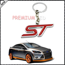 Auto Key Chain, 1pc Chrome Finish red ST Key Chain Fob Ring Keychain For Ford Focus 2024 - buy cheap