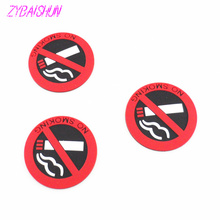 3 pcs. Rubber No Smoking Warning Sign Sticker for Audi all series Q3 Q5 SQ5 Q7 A1 A3 S3 A4 A4L A6L A7 S6 S7 A8 S4 RS4 A5 S5 RS5 2024 - buy cheap