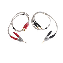 HUXUAN-Cables de prueba de resistencia LCR, cables de prueba, Clip de enchufe Banana, Terminal de Cable, línea de prueba de Cable, Clip de prueba LCR, rojo y negro, 2 uds. 2024 - compra barato