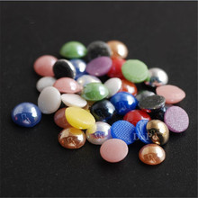 6mm 50g 15Color Ceramic Hotfix Beads Rhinestones Iron On Flatback Half Round Ceramic Stones Strass For DIY Clothing Shoes bags 2024 - buy cheap