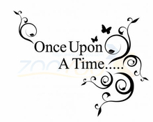 once upon a time home decor creative quote wall decal zooyoo8045 decorative adesivo de parede removable vinyl wall sticker 2024 - buy cheap