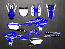 Free Customized Motorcycle Graphic Sticker Blue Kit Decal For Yamaha YZF250 YZ250F YZ450F YZF450 14-17 / YZ250FX 2015 - 2018 2024 - buy cheap