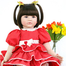 Muñeca de bebé Reborn de silicona de 60cm para niño, muñeco de bebé de 24 pulgadas, Princesa, bebé niña realista, niño renacido, regalo de cumpleaños 2024 - compra barato