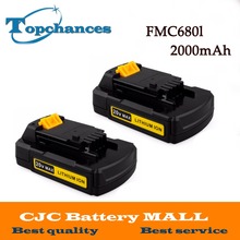 2 peças de bateria de íon de lítio 20v max 2000mah, de substituição para stanley fmc680l 2024 - compre barato