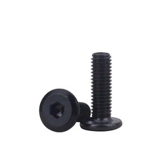 10pcs M6 carbon steel black pan head hex socket bolt hexagon slot furniture screw fasteners bolt machine screw 10mm-80mm length 2024 - buy cheap