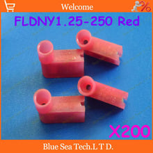 Free Shipping 200pcs/lot FLDNY1.25-250 Red Flag cold-pressed terminal Insulated Terminal For 0.5-1.5mm2 , 22-18 AWG Wire 10A 2024 - buy cheap