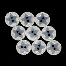 Botões de resina redondos com 2 furos, 50 peças botões pérola estrela acessórios de costura artesanato botoes js9032 12.5mm 2024 - compre barato