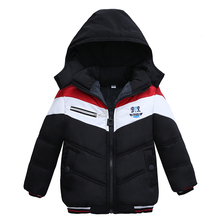 Bibihou Coat 2018 New Kids Baby Outerwear Thick Warm Children's Down Jacket Brand Children Long Sleeve Hooded Jackets For Boys 2024 - buy cheap