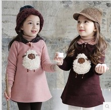 2020 new winter children clothing Korean plush lamb fleece sweatshirt baby girls tops cartoon thick hooded sweater kids hoodies 2024 - buy cheap