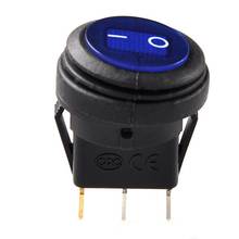12V 3-Pin On/Off Rocker Switch Waterproof 12V 20A Car Boat Green Red BlueLED Light Round 2024 - buy cheap