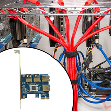 Горячая PCI Express Riser Card PCI-E 1x к 16x1 к 4 PCIE USB 3,0 разъем мультипликатор концентратор адаптер для Биткоин Майнер BTC машина 2024 - купить недорого