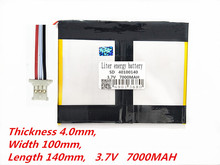 3 thread 40100140 3.7V 7000mAH 35100140 (polymer lithium ion battery) Li-ion battery for tablet pc 7 inch 8 inch 9inch 2024 - buy cheap