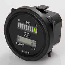 Quartz ROUND LED Battery Indicator hour meter 12/24V 36V 48V 72V for golf carts car electric vehicle scooter motorcycle RL-BI004 2024 - buy cheap